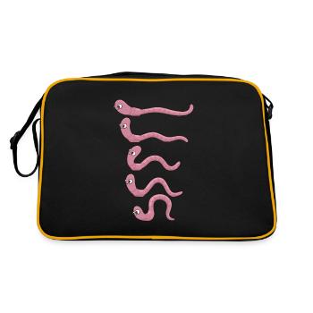 Drôle de ver de terre compostage vermifuge - Sac Retro - noir/or - Dos