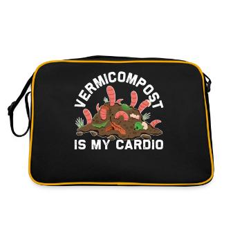 Earthworm Vermicompost Worm Farmer's Worm - Retro Bag - black/gold - Back