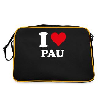 I Love Pau Cadeau Tourisme - Sac Retro - noir/or - Dos