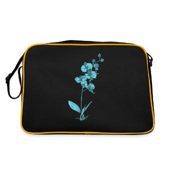 Plante, Orchidée, Fleur, Plante - Sac Retro - noir/or - Dos