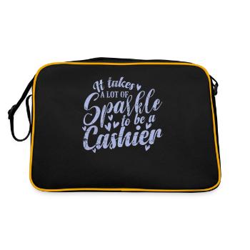 Il faut beaucoup d’éclat pour être caissier - Sac Retro - noir/or - Dos