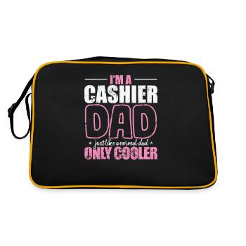 Je suis un caissier cool Papa Profession Vendeur - Sac Retro - noir/or - Dos