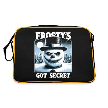 Frosty's Got a Secret - Sinister Snowman - Retro Tasche - Schwarz/Gold - Hinten
