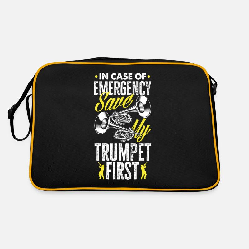 Trompete Trompeter Trompeten Spieler Retro Tasche