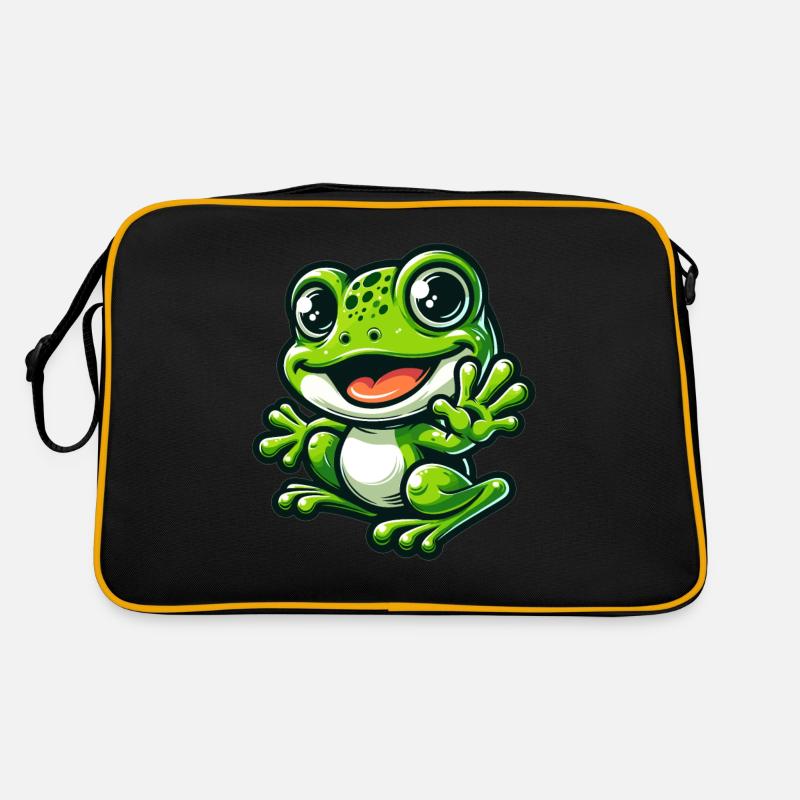 Frosch Comic Niedlicher Frosch Retro Tasche