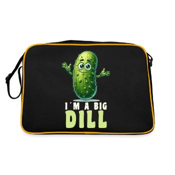 Gurken Lustige Gurken Gurken-Wortspiel - Retro Tasche - Schwarz/Gold - Hinten