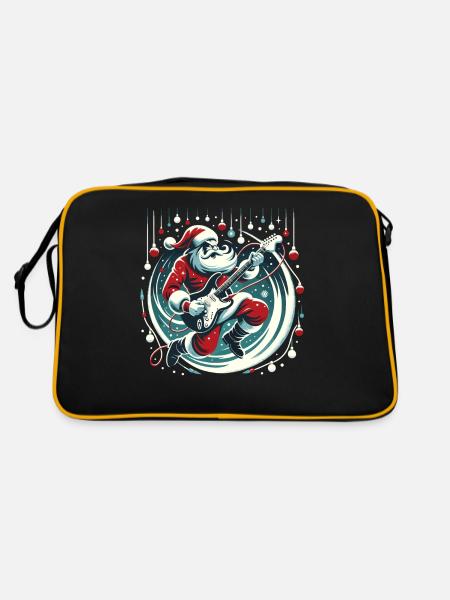 Guitariste Père Noël Guitariste - Sac Retro - noir/or - Dos