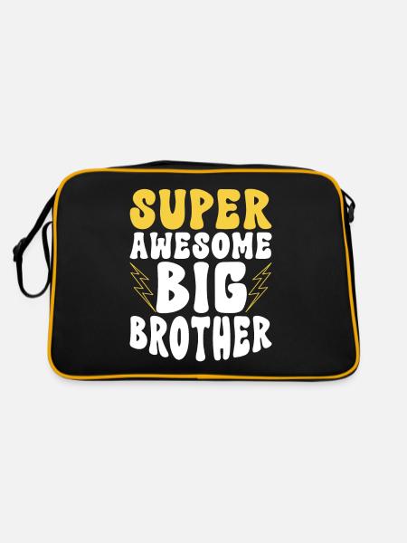 Big Brother Gift - Retro Tasche - Schwarz/Gold - Hinten