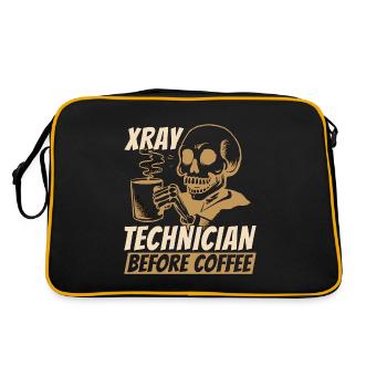 Technicien en radiologie avant d’être amateur de café en radiographie - Sac Retro - noir/or - Dos