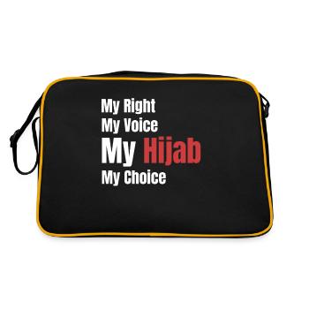 Mon droit, mon vote, mon hijab, mon choix, - Sac Retro - noir/or - Dos