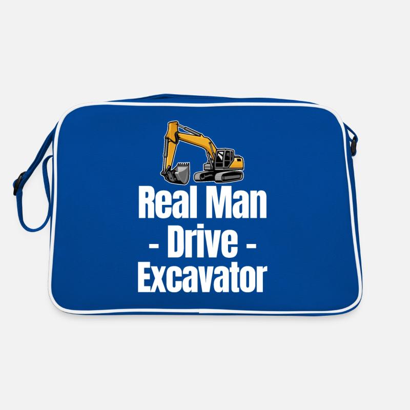 Real Mean Drive Excavator Excavator Excavator Excavator Loader Retro Bag