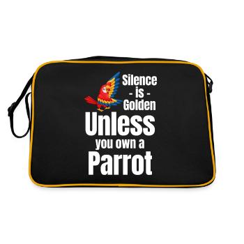 Silence is great unless you possess - Retro Bag - black/gold - Back