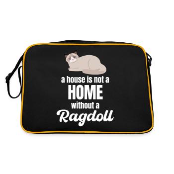Une maison n’est pas une maison sans animaux de maman ragdoll - Sac Retro - noir/or - Dos