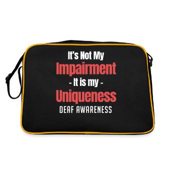 Ce n’est pas ma déficience, c’est la mienne - Sac Retro - noir/or - Dos