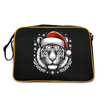 Tigre Père Noël Animal - Sac Retro - noir/or - Dos