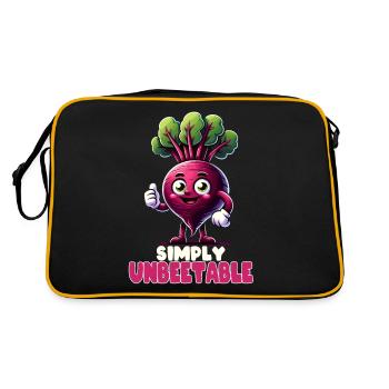 Beetroot Beets Vegan Simply Unbeetable Veggie - Retro Bag - black/gold - Back