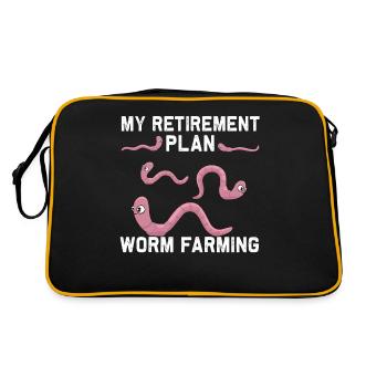 Worm Farming Worm Worm Farmer Pension Plan - Sac Retro - noir/or - Dos