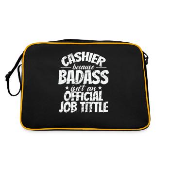 Caissier parce que Badass n’est pas un titre de poste officiel - Sac Retro - noir/or - Dos