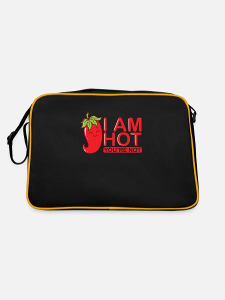 I am hot you're not chili spice - Retro Bag - black/gold - Back
