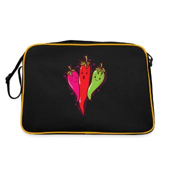 Chili Peppers Heat Spice Scoville - Retro Bag - black/gold - Back