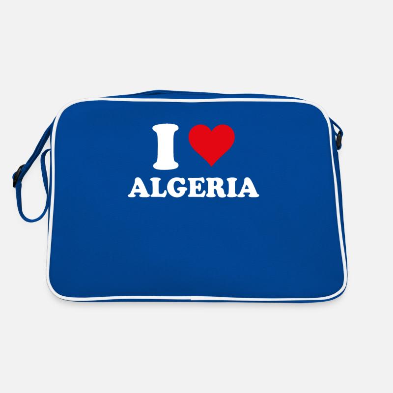 Ich liebe Algerien Herz Algerisch Algerisch Geschenk Retro Tasche