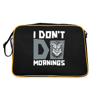 Zèbre drôle je ne fais pas les matins - Sac Retro - noir/or - Dos