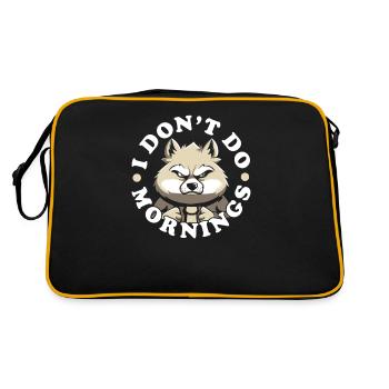 Loup Drôle Je Ne Fais Pas De Matins - Sac Retro - noir/or - Dos