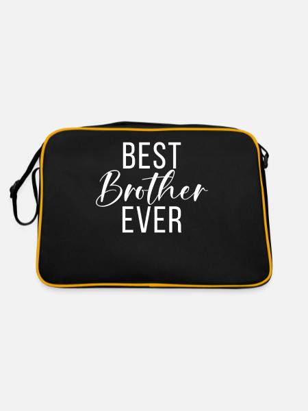 Brother Gifts - Retro Tasche - Schwarz/Gold - Hinten