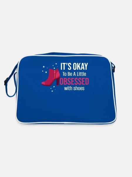 C’est normal d’être un peu obsédé par les chaussures - Sac Retro - bleu/blanc - Dos