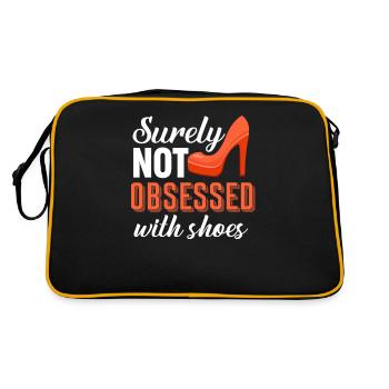 Sicherlich Nicht Besessen Von Schuhen, - Retro Tasche - Schwarz/Gold - Hinten