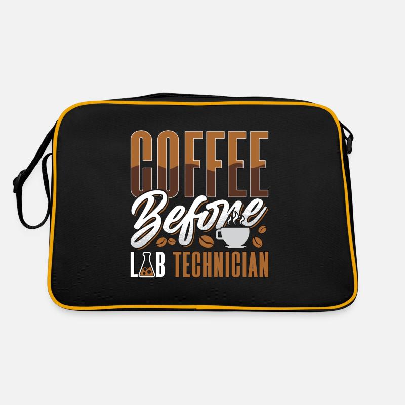 Lab Technician Coffee Before Science Coffee Lover Retro Tasche