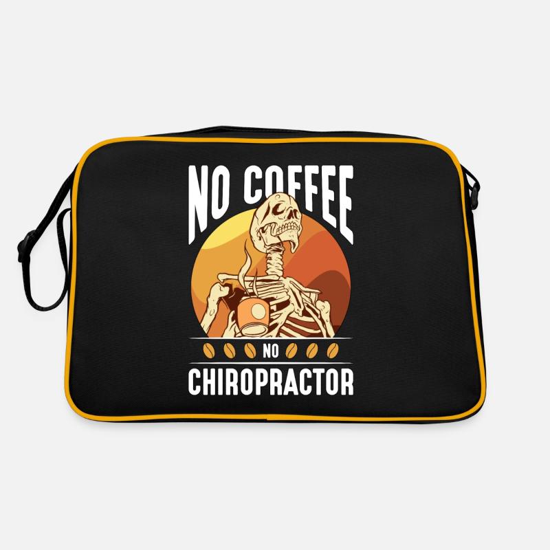 Chiropractor No Coffee No Osteopath Coffee Lover Retro Tasche