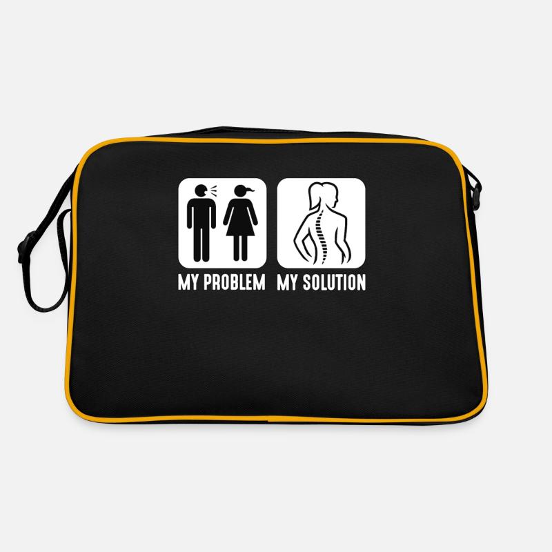 Chiropractor My Problem My Solution Pictogram Mom Retro Tasche
