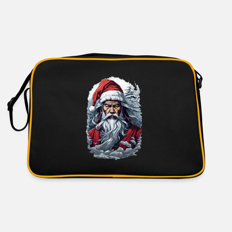 Père Noël samouraï drôle de Noël Sac Retro