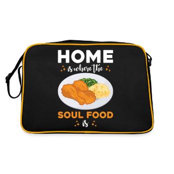 Soul Food cuisine Decor Art mural - Sac Retro - noir/or - Dos