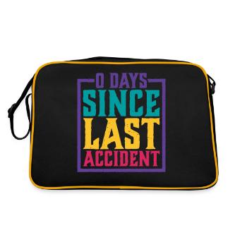 0 Days Since Last Accident 17 - Retro Tasche - Schwarz/Gold - Hinten