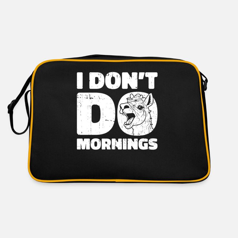 Lama Lama Drôle Je Ne Fais Pas De Matins Sac Retro