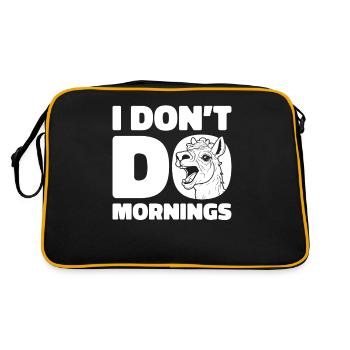 Lama Lama Drôle Je Ne Fais Pas De Matins - Sac Retro - noir/or - Dos