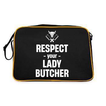 Respect Your Butcher Slaughter Machine - Retro Bag - black/gold - Back