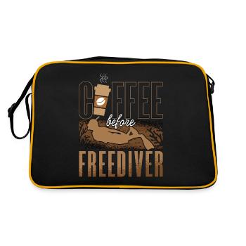 Café d’apnée avant l’apnée Plongeur Amateur de café - Sac Retro - noir/or - Dos