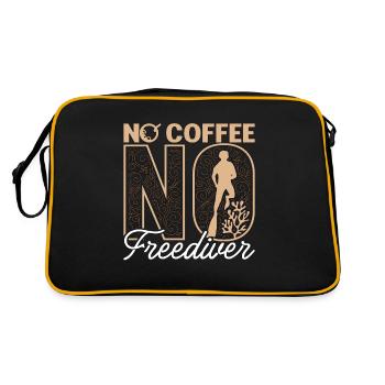 Plongée en apnée Pas de café Pas de plongée profonde Amateur de café - Sac Retro - noir/or - Dos