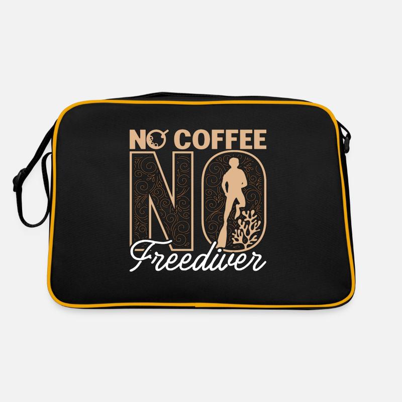Freediving No Coffee No Deep Diving Coffee Lover Retro Tasche