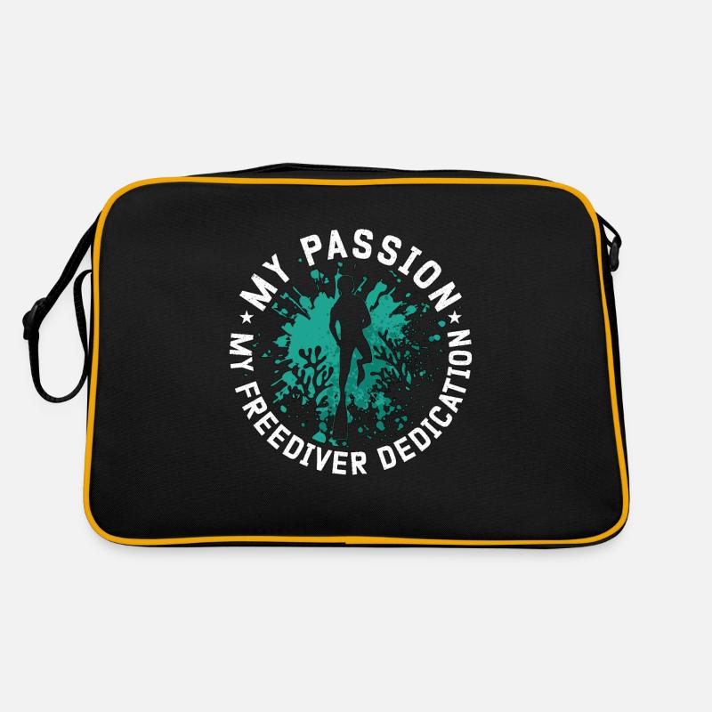 Apnée Ma Passion Mon Apnéiste Apnée Plongée - Sac Retro - noir/or