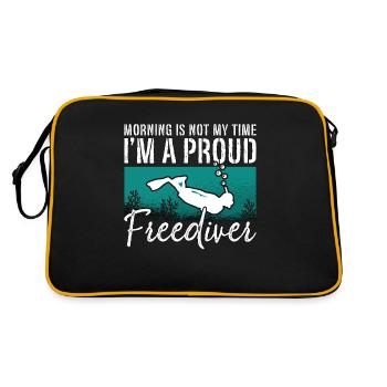 Freediving Morning Is Not My Time I'm A Deep Diver - Retro Bag - black/gold - Back