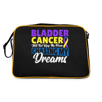 Hématurie Violet Bleu Jaune Ruban Survivant - Sac Retro - noir/or - Dos