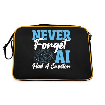 Robot AI Computer Scientist AI Machine Learning - Retro Bag - black/gold - Back