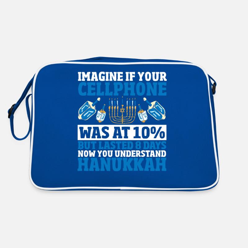 Vacances d’hiver Hanoukka Menorah juive de Hanoukka Sac Retro