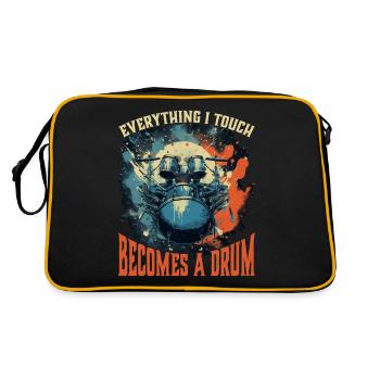 Everything I Touch Becomes A Drum 20 - Retro Bag - black/gold - Back