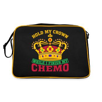 Tiens ma couronne pendant que je termine ma chimio 71 - Sac Retro - noir/or - Dos
