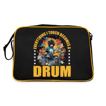 Everything I Touch Becomes A Drum 21 - Retro Bag - black/gold - Back